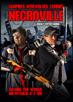 Dans "Necroville", qui sortira directement en dvd aux USA le 30 septembre, un tandem se spécialise dans la chasse aux zombies, vampires et autres pestiférés de l'au-delà....