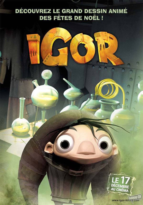 En exclusivité, l'affiche française de "Igor", le film d'animation à découvrir le 17 décembre prochain....