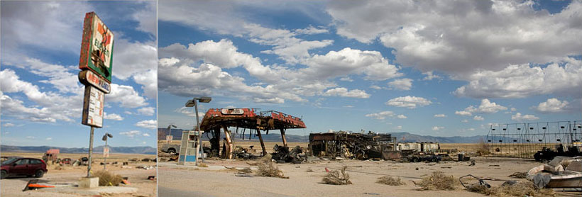 Deux photos des décors du 4e "Terminator", qui se tourne actuellement à Albuquerque, au Nouveau-Mexique. Un tournage sur lequel s'est rendu notre envoyé spatial, Pascal Pinteau. Il vous en parlera prochainement...