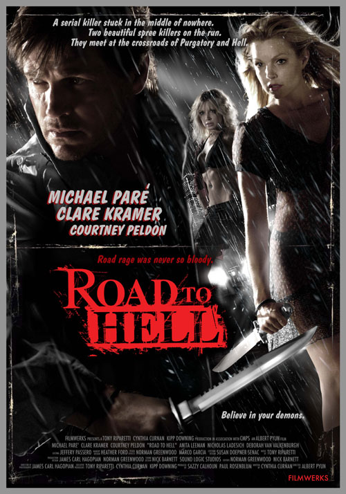 Thriller d'horreur, "Road to Hell "est le nouveau film d'Albert Pyun ("The Sword and the Sorcerer") actuellement en postproduction. Ecrit par Cynthia Cuman il a pour vedettes Michael Paré, Clare Kramer et Courtney Peldon.