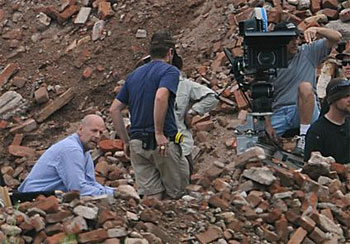 Bruce Willis sur le tournage