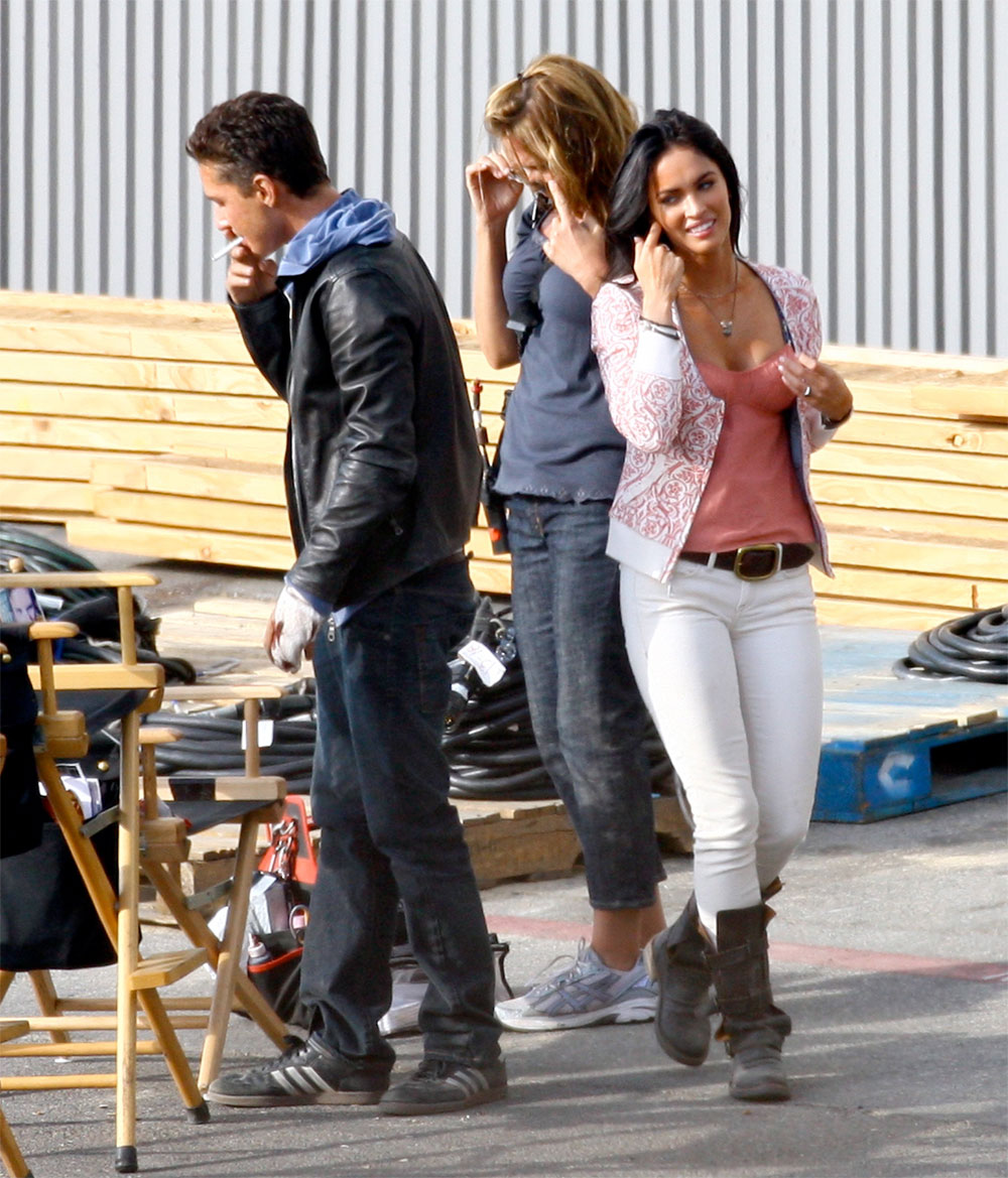 Megan Fox et Shia LaBeouf sur le tournage