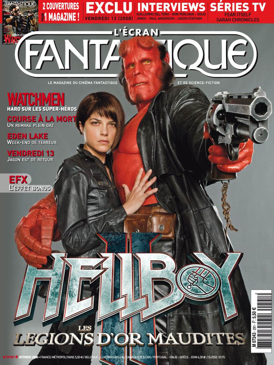 En vente demain, un numéro exceptionnel, avec les suppléments habituels : EFX, le cahier des effets spéciaux ("Quantum of Solace","Fly Me to the Moon", etc) et La Crypte ("Eden Lake" et en exclusivité, le nouveau "Vendredi 13" !) (suite ci-dessous)