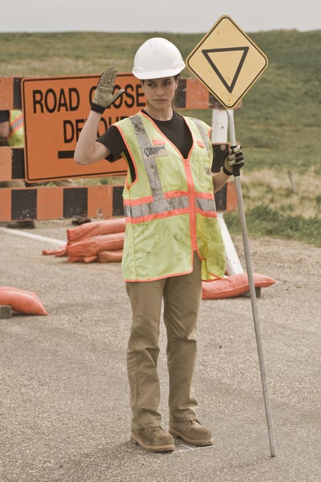 Emmanuelle Vaugier dans le rôle d'Elizabeth, assassinée par le maffieux
