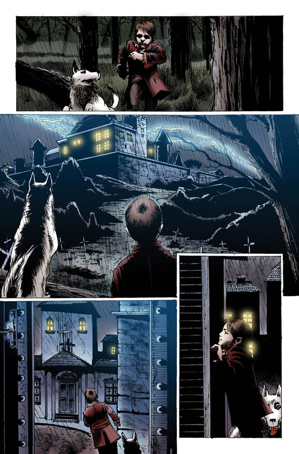 ....la mini-série "The Night Projectionist" de Robert Heske, qui parait début février aux USA, et, après un prologue situé en Roumanie au 18e siècle,  se passe le soir d'Halloween dans la salle de cinéma d'une petite ville, un lieu condamné, qui va bientô