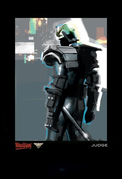Dessins conceptuels signés Jock pour la nouvelle adaptation en cours de "Judge Dredd", initiée par les producteurs de "28 jours après".