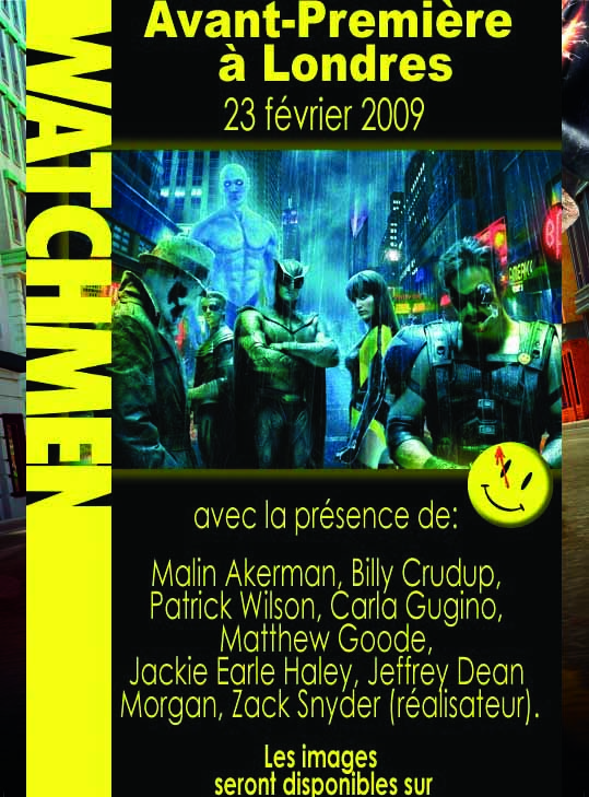 C'est ce soir qu'a lieu l'avant-première à Londres de "Watchmen" !