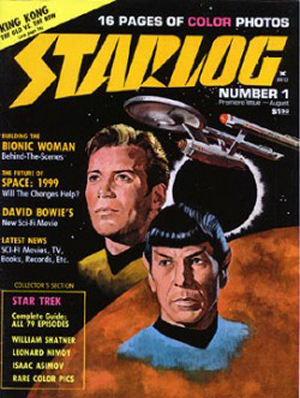 Dû à la mauvaise conjoncture économique actuelle aux USA, "Starlog", l'un des plus anciens magazines du genre, a arrêté sa publication, après 33 années de bons et loyaux services (suite ci-dessous).
