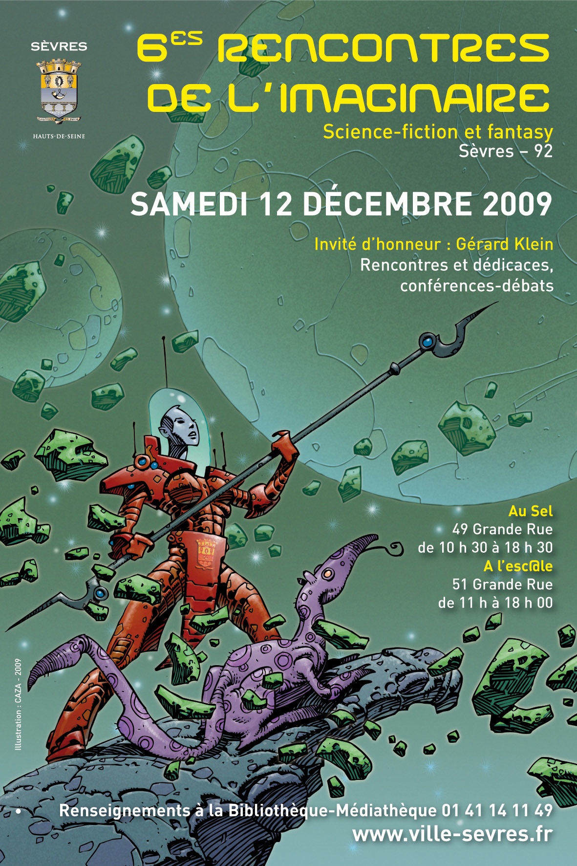 Le rendez-vous sévrien de la SF et de la Fantasy accueillera cette année 55 auteurs et illustrateurs et proposera des rencontres rares au public (voir ci-dessous)