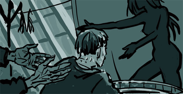 Khoma et la sorcière (storyboard)