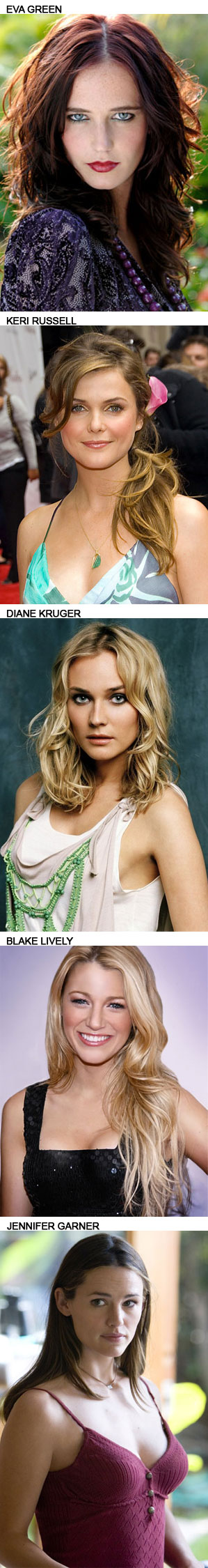 5 actrices en compétition pour GREEN LANTERN (voir ci-dessous)