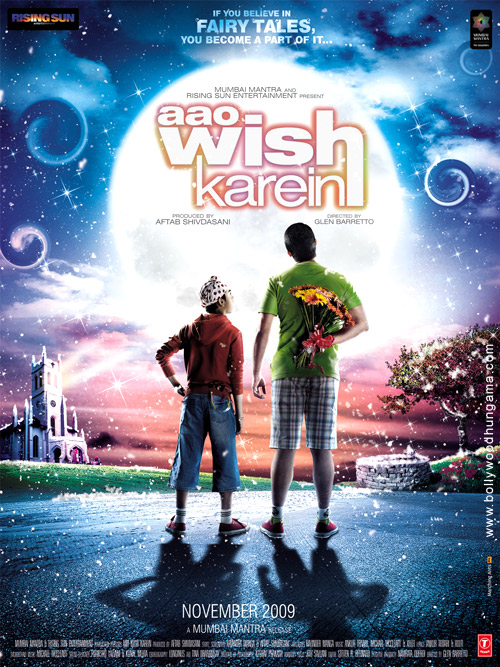 Conte de fée destiné à un public familial, "Aao Wish Karein", de Glenn Baretto, est un nouveau film indien où un garçon de 12 ans amoureux de la beauté locale, une jeune fille de 21 ans, fait le voeu de grandir instantanément (voir ci-dessous).