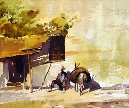 Aquarelle de Peter Cushing