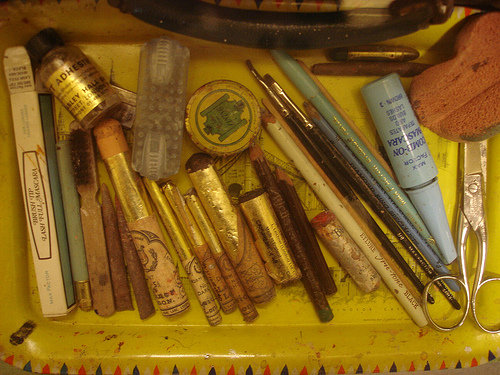 kit de maquillage de Peter Cushing (exposé au Musée de Whitstable)