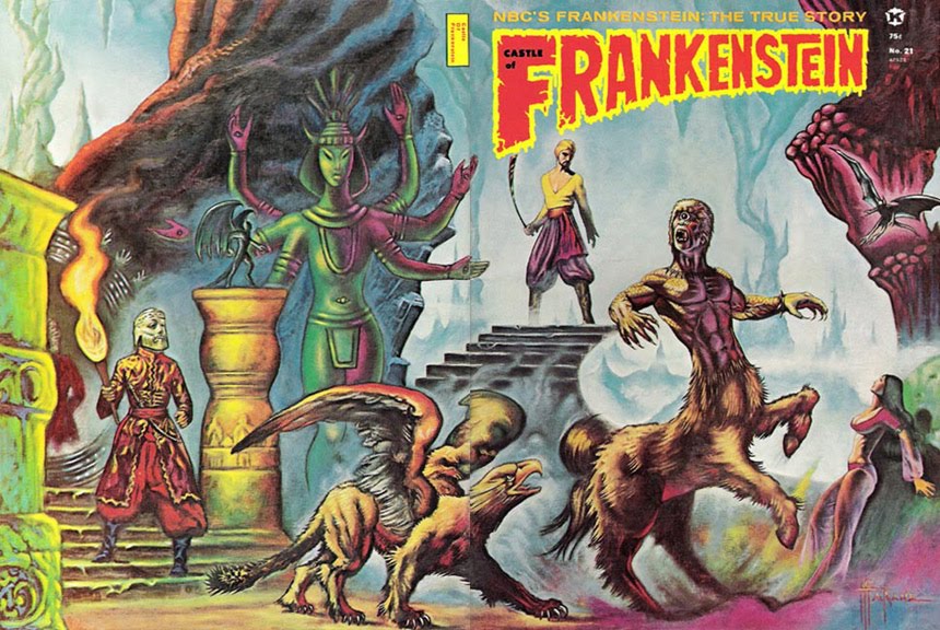 Créé par Calvin T. Beck et publié de février 1962 à juin 1975, "Castle of Frankenstein" était basé sur le concept de "Famous Monsters of Filmland" (suite ci-dessous).