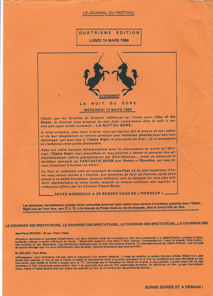 Le Journal du Festival (édition quotidienne)