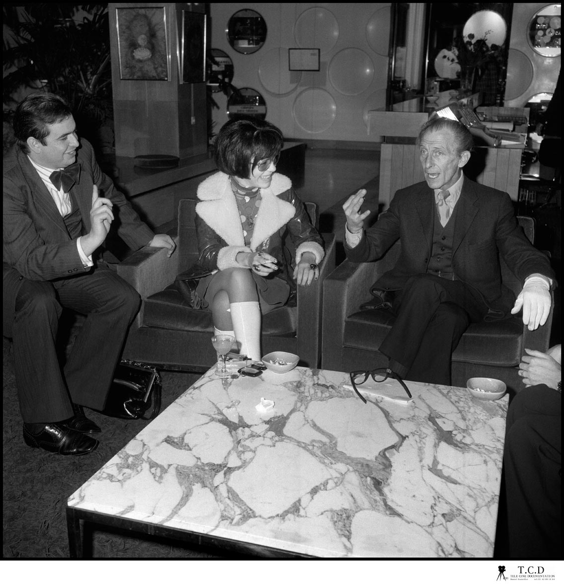 Peter Cushing et Terence Fisher, Invités d'Honneur du 2e Festival International de Paris du Film Fantastique et de SF (1974). Photos : Jean-Louis  Rancurel