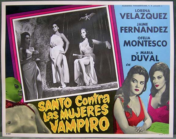 Superman contre les femmes-vampires (1962)(Santo vs. la mujeres vampiro) d'Alfonson Corona Blake.