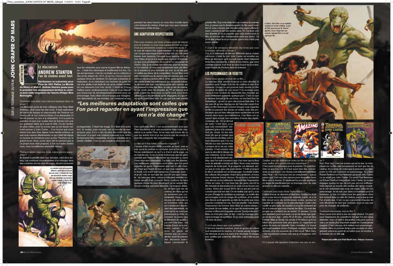 "John Carter of Mars" dans l'EF