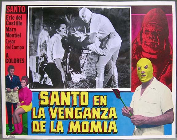 "Santo en la vengenza de la momia" (Mexique, 1971) de René Cardona, d'après une histoire d'Alfredo Salazar