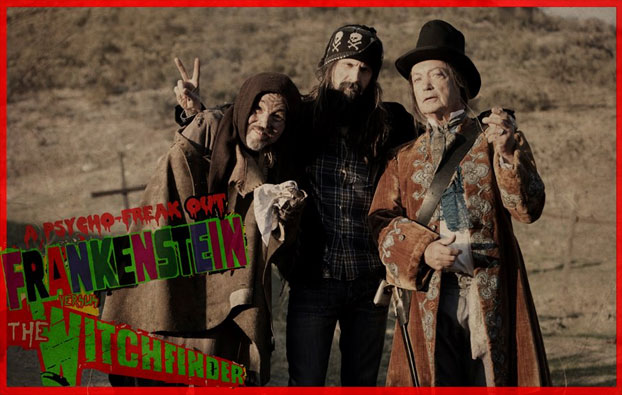 "Frankenstein vs the Witchfinder", est le "film dans le film" que tourne actuellement Rob Zombie (aux côtés de Clint Howard et d'Udo Kier sur cette photo) et qui sera inclus dans "The Lords of Salem", où l'on retrouvera également Camille Keaton.