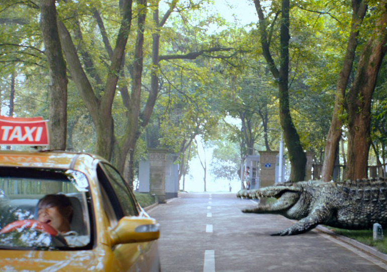 Monster picture made in China, "Million Dollar Crocodile", produit par la firme Geliang Media de Pékin et dirigé par Li Sheng Lin, sortira le 8 juin au pays de Mao (voir ci-dessous)