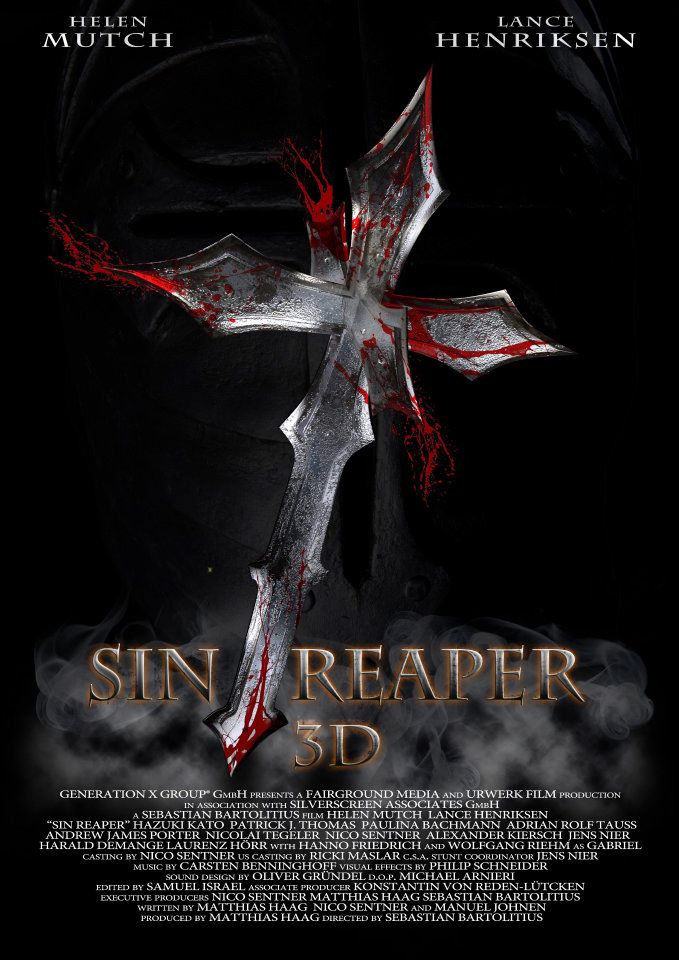 Dans le teuton "Sin Reaper 3D" ("Der Mönch") de Sebastian Bartolitius, slasher tourné en 2011 à Stuttgart avec Lance Henriksen, Helen Mutch et Hazuki Kato, la jeune Samantha Walker est torturée depuis des années par des visions cauchemardesques... (voir c