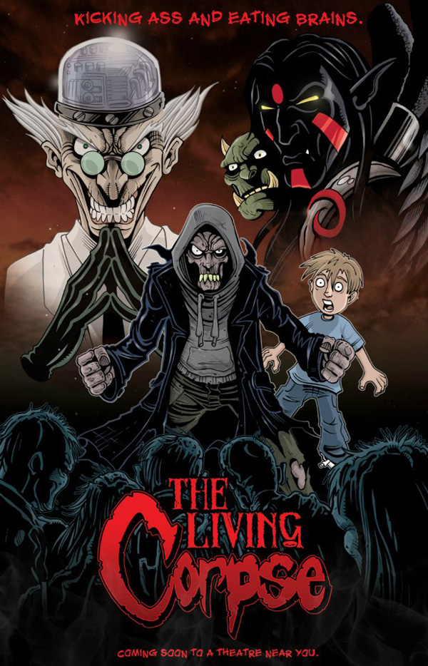 "The Amazing Adventures of the Living Corpse" est un film d'animation centré sur un cadavre qui accepte d'aider un ange déchu à conserver les morts-vivants dans leurs tombes (voir ci-dessous)