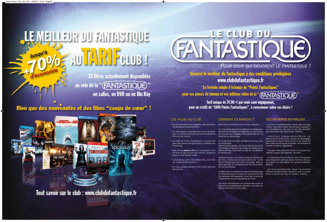 les nouveautés du club (voir ci-dessous)