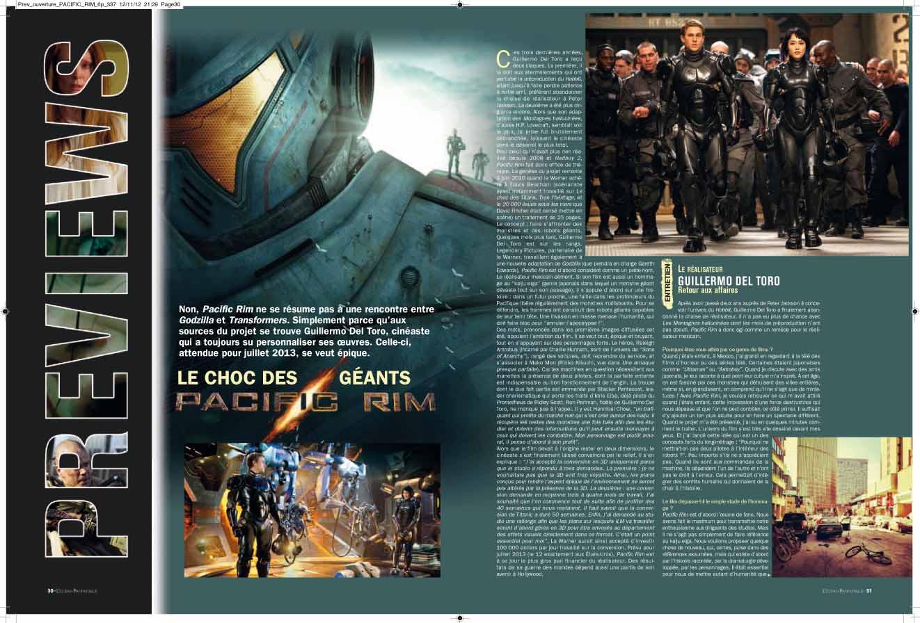 Bien que "Pacific Rim" ne sorte pas avant le 17 juillet prochain en France, la firme Legendary annonce déjà sa séquelle ! (voir ci-dessous)