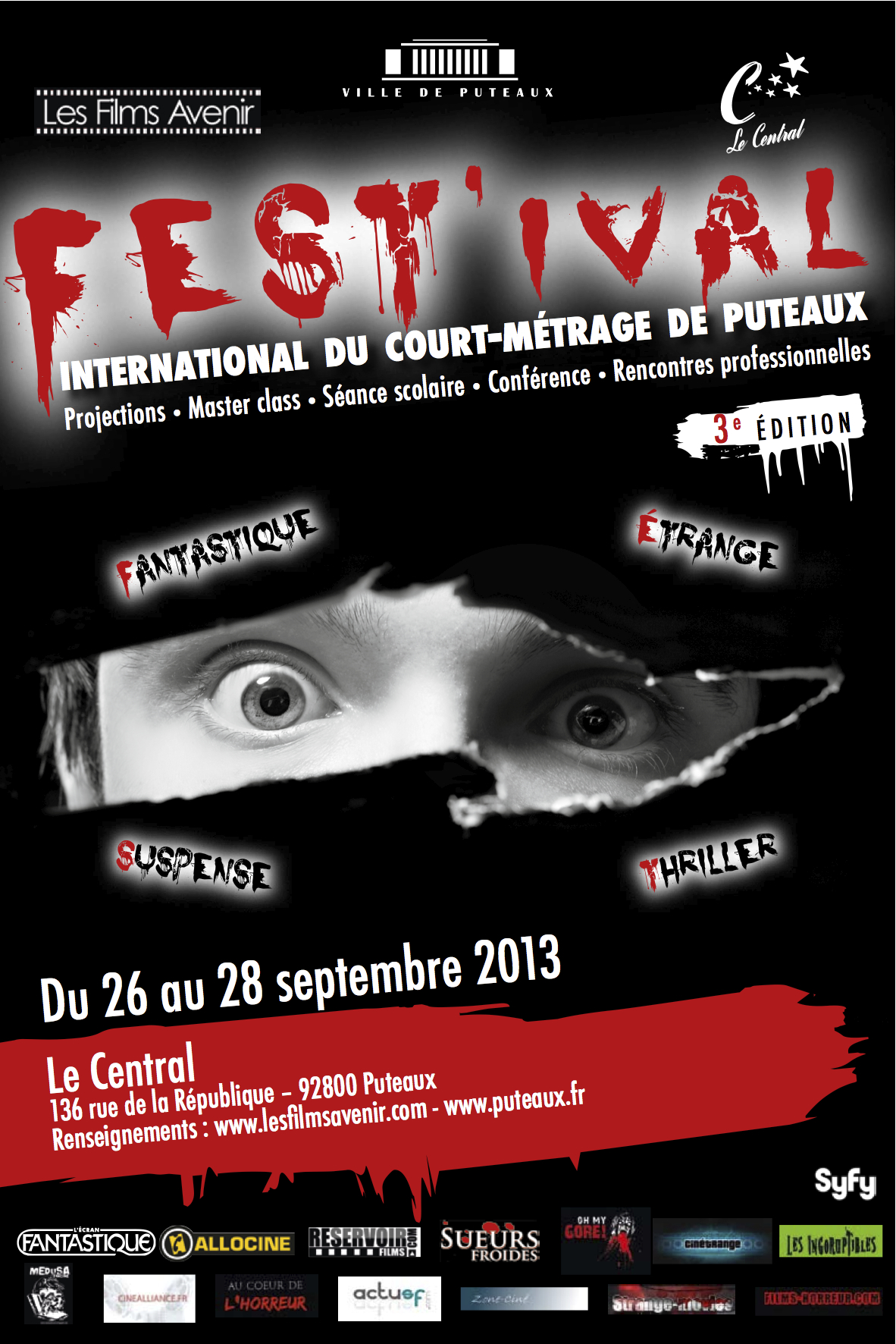 Festival du Court-Métrage de Puteaux : 26 au 28 septembre (voir ci-dessus) :