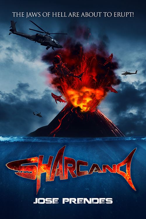 "Les mâchoires de l'enfer sont sur ​​le point d' éclater !" : tel est le slogan de "Sharcano", toute dernière nouveauté sur le thème des requins et des catastrophes naturelles (voir ci-dessous)