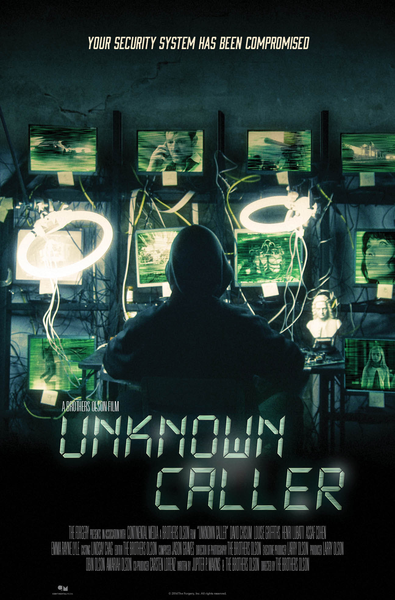 David Chisum ("Black Box") est la vedette du nouveau thriller "Unknown Caller" réalisé par Obin et Amaria Olson (voir ci-dessous)