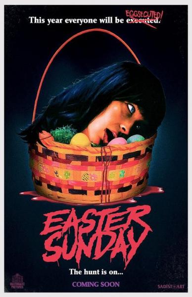 Micro-budget d'horreur distribué le 9 août outre-Atlanique, "Easter Sunday", écrit, réalisé et interprété par le nouveau venu Jeremy Todd Morehead a pour vedettes deux vétérans du genre, Robert Z'Dar ("Maniac Cop") dans le rôle du shérif, et Ari Lehman ("