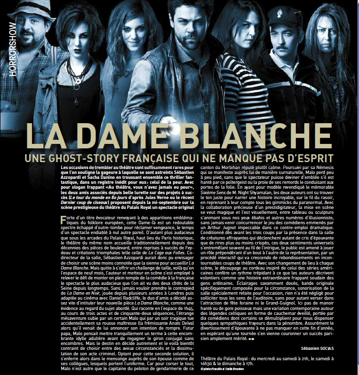 Un spectacle à voir actuellement à Paris ! (voir ci-dessous)