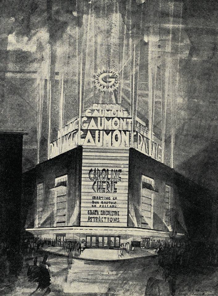 Nouvelle façade du Gaumont-Palace. Maquette établie par l'architecte Georges Peynet (1954)(source : Dominique Blattlin).