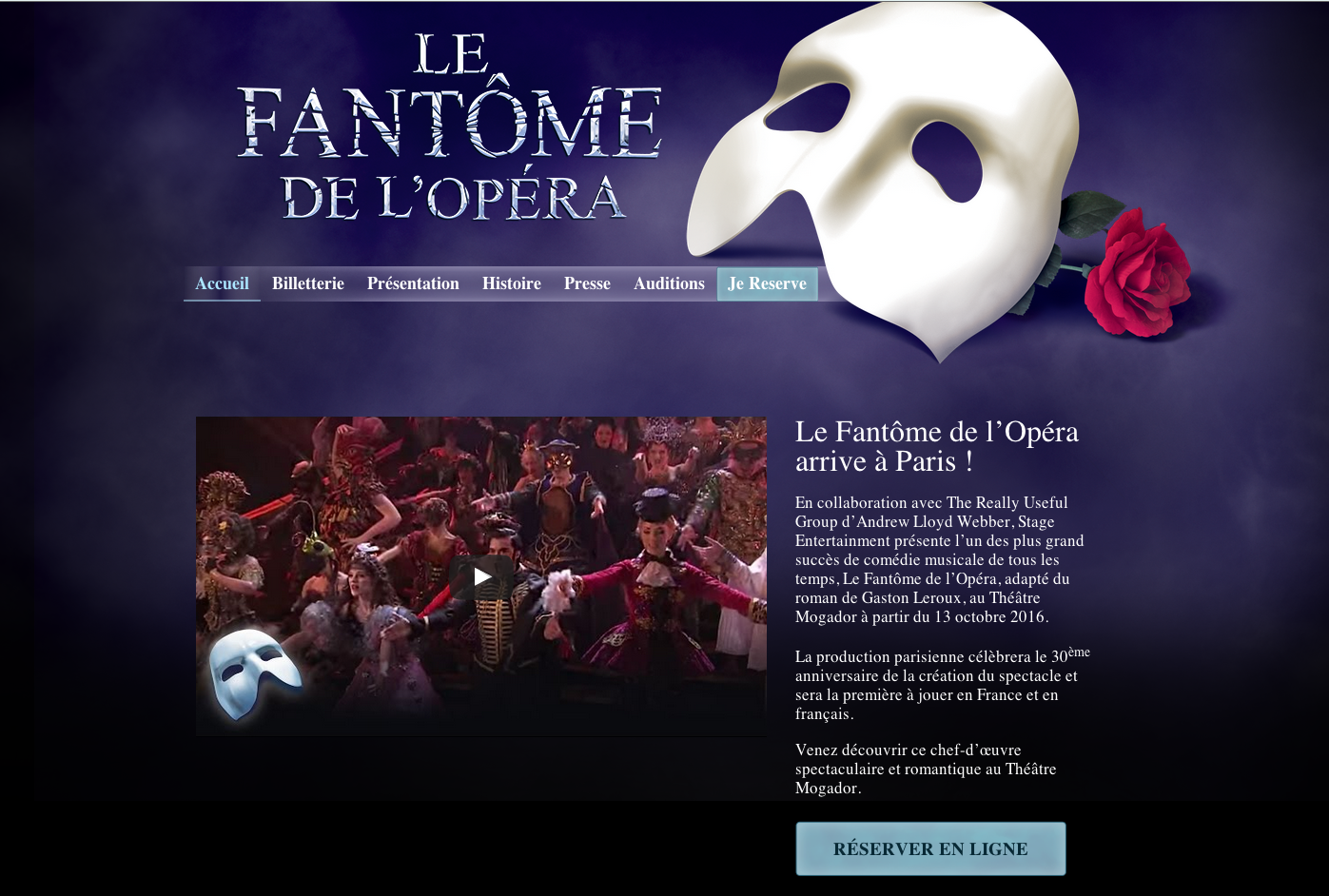 Le fantome de l"Opéra à Paris (voir ci-dessous)
