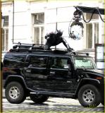 Ray Park incarnant le ninja Snake Eyes dans "G.I. Joe",actuellement en tournage à Prague.
