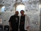 Roberto D'Onofrio (à dte), notre correspondant italien, en compagnie de Sergio Stivaletti, responsable des maquillages spéciaux et des effets animatroniques de tous les films de Dario Argento depuis 20 ans (photo octobre 2007).