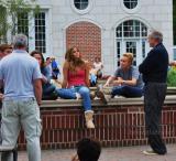 sur le tournage avec Wes Craven