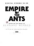 Annoncée depuis déjà 4 ans, "Empire of the Ants", la transposition au cinéma des "Fourmis" de Bernard Webber par Kim Mon-saeng ("Wondeful Days") est enfin en route (voir ci-dessous)