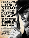 Franco Nero reprend le rôle de Django à nouveau pour "Django Lives!" (voir ci-dessous)
